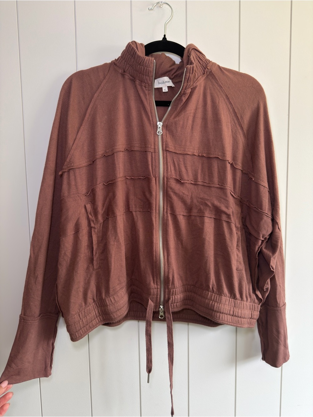 bohme Dusty Rose Zip-Front Jacket with Hood